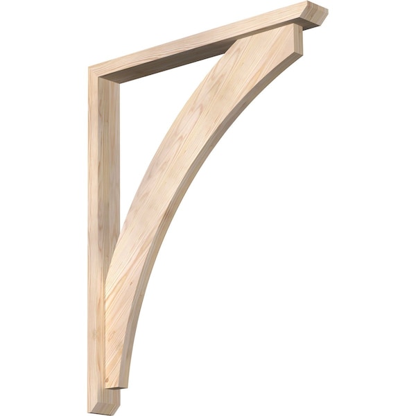 Ekena Millwork Thorton Slat Smooth Bracket w/ Offset Brace, Douglas Fir, 3 1/2"W x 30"D x 38"H BKT0402X30X38THR06SDF - main